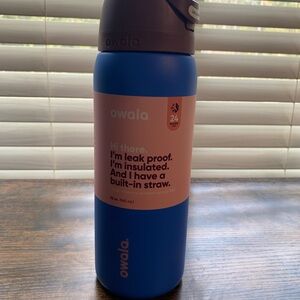 Owala Blue Insulated Water Bottle with Straw